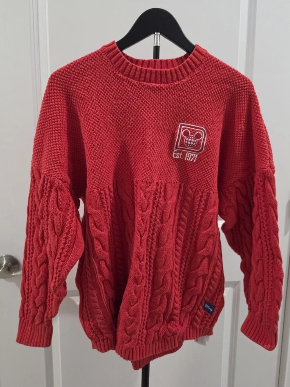 Red Cable Knit Authentic Disney Spirit Jersey